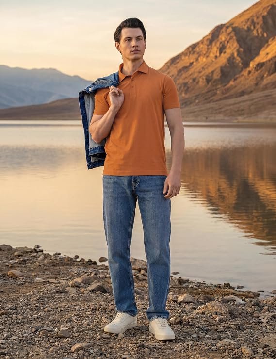 Symbol Premium Men's Super Soft Cotton Stretch Polo